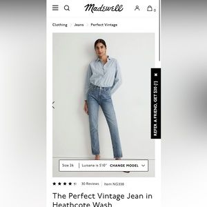 Madewell perfect vintage jeans